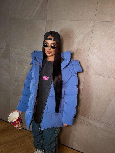 (Копія)Пуховик жіночий оверсайз кольору бургунді 00420 00421