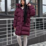 (Копія)Пуховик жіночий оверсайз сірого кольору 00430 00431