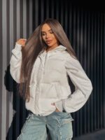 Жилетка жіноча молочна коротка 00417