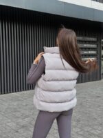 Жилетка жіноча сіра коротка 00415