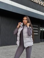 Жилетка жіноча сіра коротка 00415