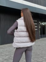 Жилетка жіноча сіра коротка 00415