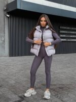 Жилетка жіноча сіра коротка 00415