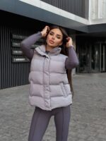 Жилетка жіноча сіра коротка 00415