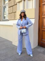 (Копія)Жіночій спортивний костюм на блискавці кольору електрик 00516 00517