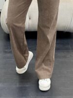 Жіночі вельветові штани кольору мокко 00496