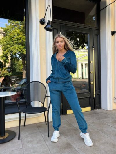 Жіночій спортивний костюм на блискавці графітового кольору 00515