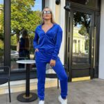 Жіночій спортивний костюм на блискавці кольору електрик 00516