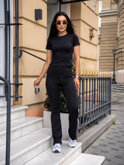 Жіночий костюм із мікродайвінгу чорного кольору 00500