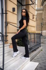 Жіночий костюм із мікродайвінгу чорного кольору 00500