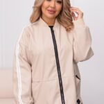 (Копія)Жіноча куртка у спортивному стилі кольору лаванда 00548 00550