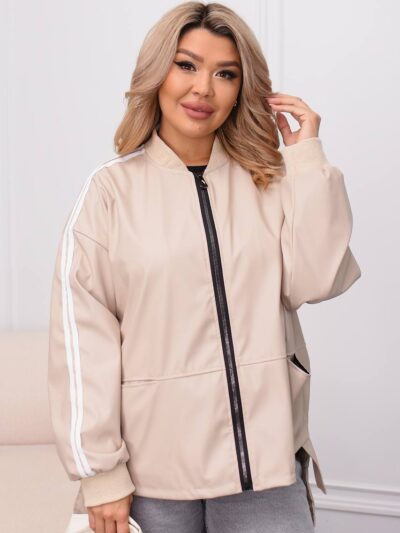 (Копія)Жіноча куртка у спортивному стилі кольору лаванда 00548 00550