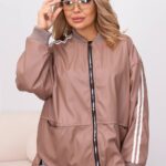 (Копія)Жіноча куртка у спортивному стилі кольору пудра 00546 00547
