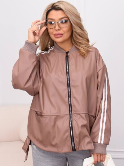 (Копія)Жіноча куртка у спортивному стилі кольору пудра 00546 00547