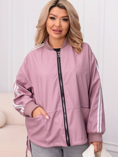 (Копія)Жіноча куртка у спортивному стилі кольору шоколад 00545 00546