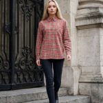 (Копія)Жіноча сорочка у клітинку з фланелі білого кольору 00608 00609