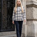 (Копія)Жіноча сорочка у клітинку з фланелі бордового кольору 00607 00608