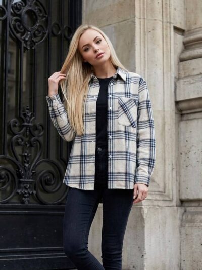 (Копія)Жіноча сорочка у клітинку з фланелі бордового кольору 00607 00608