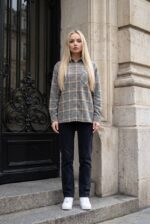 (Копія)Жіноча сорочка у клітинку з фланелі рожевого кольору 00609 00610