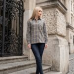 (Копія)Жіноча сорочка у клітинку з фланелі рожевого кольору 00609 00610