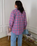 (Копія)Жіноча стильна сорочка в клітинку чорного кольору 00618 00619