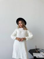 (Копія)Жіноча в’язана сукня з візерунком бузкового кольору 00564 00565