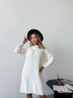 (Копія)Жіноча в’язана сукня з візерунком бузкового кольору 00564 00565