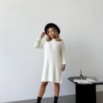 (Копія)Жіноча в’язана сукня з візерунком бузкового кольору 00564 00565