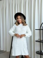 (Копія)Жіноча в’язана сукня з візерунком бузкового кольору 00564 00565