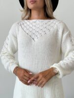 (Копія)Жіноча в’язана сукня з візерунком бузкового кольору 00564 00565