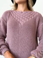 (Копія)Жіноча в’язана сукня з візерунком кольору темна пудра 00562 00563