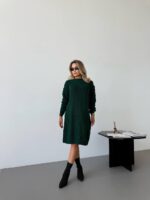 (Копія)Жіноча в’язана сукня з візерунком молочного кольору 00565 00566