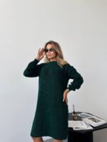 (Копія)Жіноча в’язана сукня з візерунком молочного кольору 00565 00566