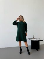 (Копія)Жіноча в’язана сукня з візерунком молочного кольору 00565 00566