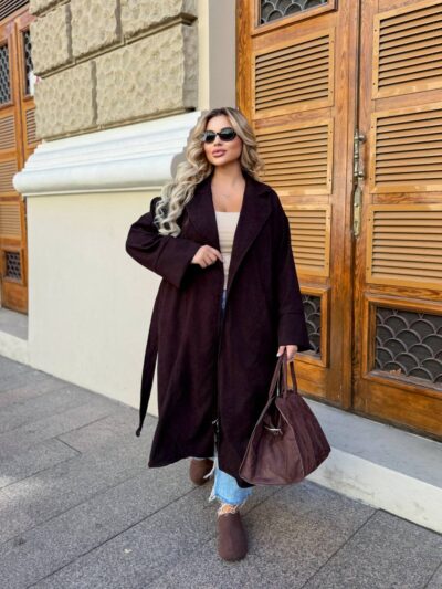 (Копія)Жіночий кардиган з поясом бордового кольору 00537 00538