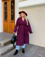 (Копія)Жіночий кардиган з поясом кольору мокко 00536 00537