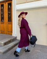 (Копія)Жіночий кардиган з поясом кольору мокко 00536 00537