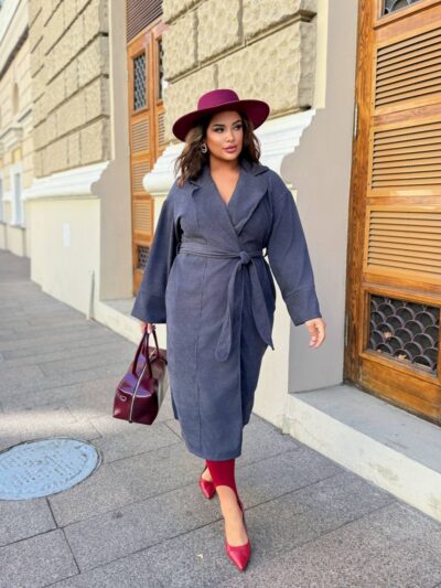 (Копія)Жіночий кардиган з поясом кольору шоколад 00538 00539