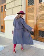 (Копія)Жіночий кардиган з поясом кольору шоколад 00538 00539