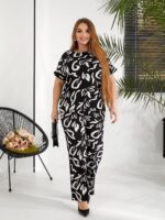 (Копія)Жіночий костюм з принтом білого кольору 00631 00632