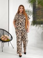 (Копія)Жіночий костюм з принтом чорного кольору 00632 00633