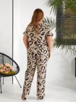 (Копія)Жіночий костюм з принтом чорного кольору 00632 00633