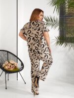 (Копія)Жіночий костюм з принтом чорного кольору 00632 00633