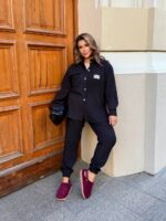 (Копія)Жіночий костюм з сорочкою блакитного кольору 00534 00535