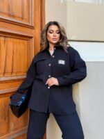 (Копія)Жіночий костюм з сорочкою блакитного кольору 00534 00535