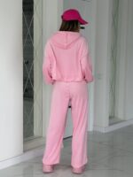 (Копія)Жіночий костюм з велюру молочного кольору 00666 00667