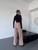 (Копія)Жіночий костюм з велюру жовтого кольору 00670 00671