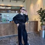 (Копія)Жіночий легкий велюровий костюм з капюшоном шоколадного кольору 00625 00626