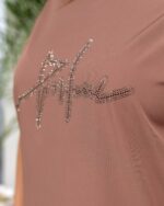 (Копія)Жіночий стильний костюм з надписом із стразів синього кольору 00636 00637