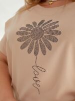 (Копія)Жіночий стильний костюм з візерунком із стразів білого кольору 00640 00641